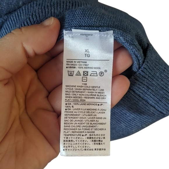 Banana Republic Men’s 100% Merino Wool Crewneck Striped Sweater Size XL - Picture 6 of 6